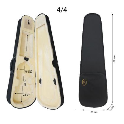 Imagem de Kit Case de Violino 4/4 com Arco e Breu Alan
