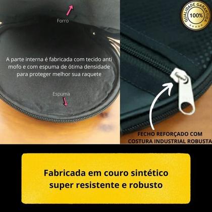 Imagem de kit case raqueteira ping pong capa luxo protetor com espuma top para tênis de mesa bolsa esportiva