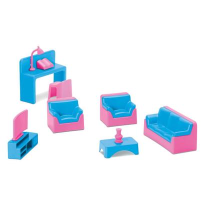 Imagem de Kit Casinha banheiro Cozinha Sala de TV  Boneca Judy brinquedo