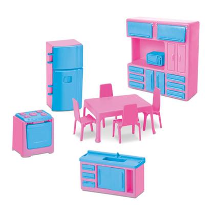 Imagem de Kit Casinha banheiro Cozinha Sala de TV  Boneca Judy brinquedo