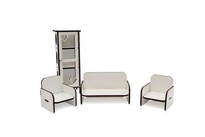 Imagem de  Kit Casinha Bonecas Polly Mirian LAZULI + 29 Moveis L+b - Darama