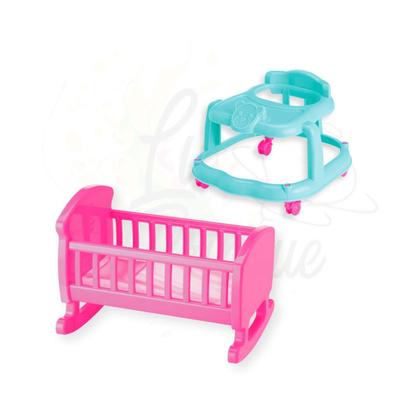 Imagem de Kit Casinha com Boneca Little Dolls e 6 Acessórios Diver Toys