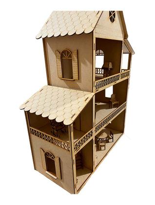 Imagem de Kit Casinha De Bonecas Com Sacada + Moveis Light W4030