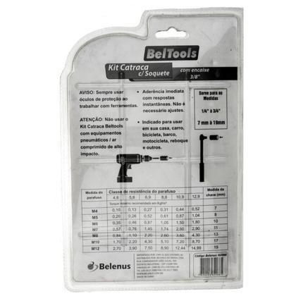 Imagem de Kit Catraca com soquete universal 7 a 19mm Beltools
