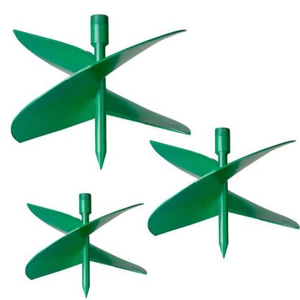 Imagem de Kit Cavadeira Trado Perfurador de Solo Manual 15, 20 e 25 CM c/ Cabo T e 2 Extensões CADIOLI