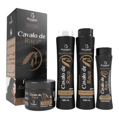 Imagem de Kit Cavalo De Raça Bio Instinto shampoo  mascara condicionador leavein crescimento capilar antiqueda