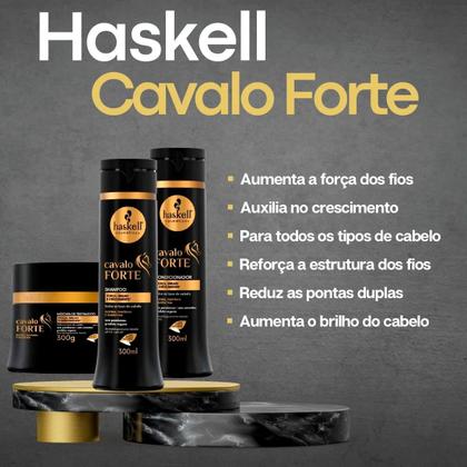 Imagem de Kit Cavalo Forte 1 Máscara 300ml 1 Leave In 150g Haskell