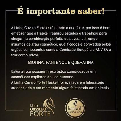 Imagem de Kit Cavalo Forte Haskell Shampoo, Condicionador, Máscara 900g + Leave In e Complexo