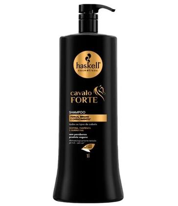 Imagem de Kit Cavalo Forte Haskell Shampoo e Condicionador 1L  Crescimento, Força e Brilho