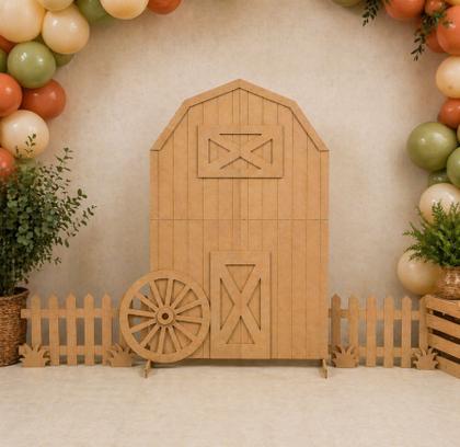 Imagem de Kit Celeiro Festa Decoração Fazendinha Vaca Cerquinha Mato Multiuso