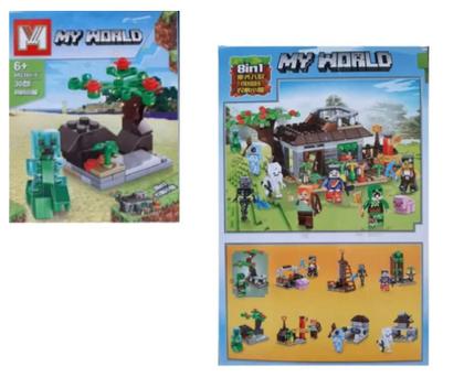 Imagem de Kit Cenário My World  Minecraft Blocos de Montar com 8 Personagens  270 peças