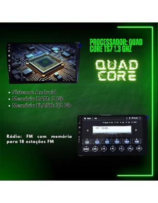 Imagem de Kit Central Multimídia Android 9" CarPlay Câmera Ré TV Digital 1-SEG Moldura Onix 2012/2019