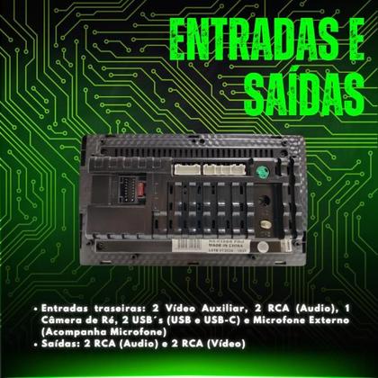 Imagem de Kit Central Multimídia Android 9" CarPlay Câmera Ré TV Digital 1-SEG Moldura Onix 2012/2019