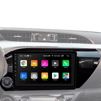 Imagem de Kit Central Multimídia Android Hilux 2016 2017 2018 2019 2020 2021 2022 9 Polegadas Tv Online GPS Bt