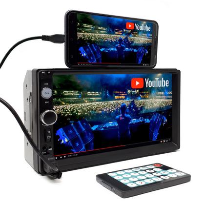 Imagem de Kit Central Multimídia + Câmera de Ré Tigra Bluetooth USB 7 Polegadas