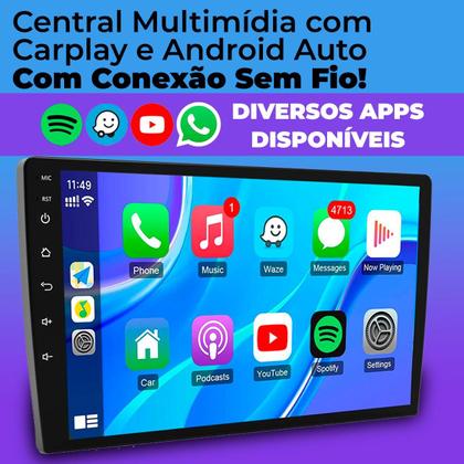 Imagem de Kit Central Multimídia Carplay Android Auto Sem Fio 9 Polegadas Civic G8 2007 até 2011 Moldura Completa Câmera de Ré