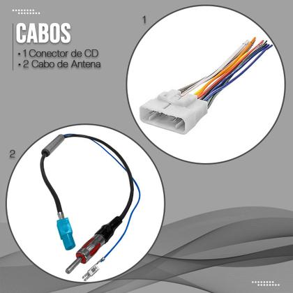 Imagem de Kit Central Multimídia Mp5 2 Din Bt Espelha Gm Trailblazer