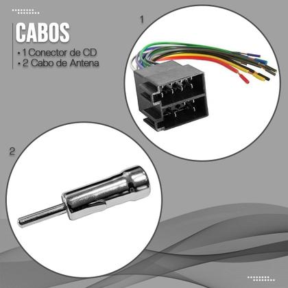 Imagem de Kit Central Multimídia Mp5 7" 2 Din Bt Espelha Vw Saveiro G4
