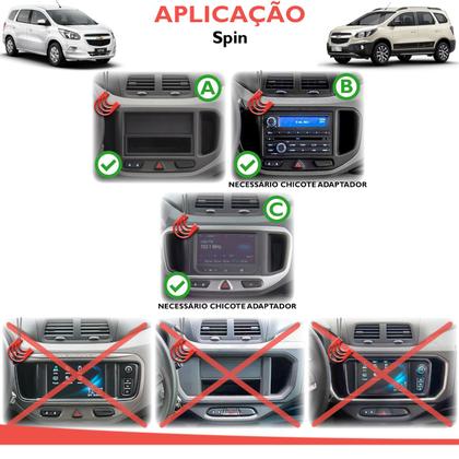 Imagem de Kit Central Multimidia MP5 + Camera ré + Moldura Onix Prisma Joy Spin Cobalt - AndroidAuto CarPlay