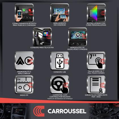 Imagem de Kit Central Multimidia MP5 + Camera ré + Moldura Onix Prisma Joy Spin Cobalt - AndroidAuto CarPlay