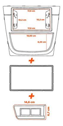 Imagem de Kit central multimidia mp5 com moldura gol voyage saveiro 2008 a 2012