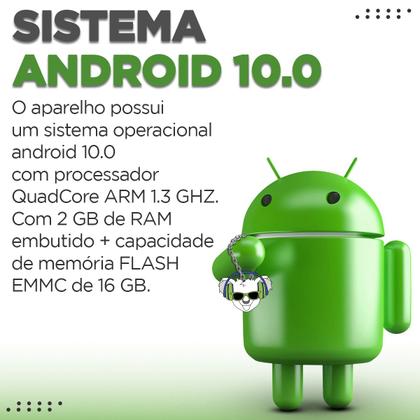 Imagem de Kit Central Multimídia Sistema Android Espelhamento Usb Bluetooth Fiat Palio Way / Fire 2014 2015 2016 2017 2018 2019 Moldura na Cor Preto Fosco