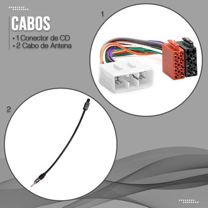 Imagem de Kit Central Multimídia Universal Mp5 2 Din Bt Espelha Kwid