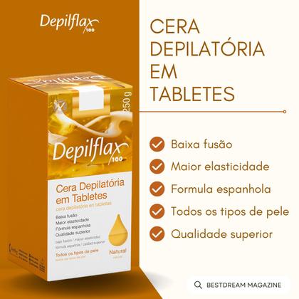 Imagem de Kit Cera Quente Depilatória Profissional Depilflax Barra Grande 250G - Escolha O Seu