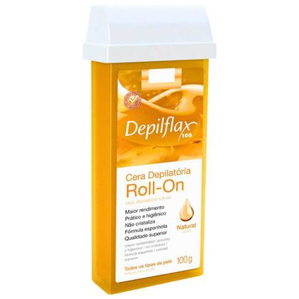 Imagem de Kit Cera Refil Roll On Depilflax Natural 100g 6UN