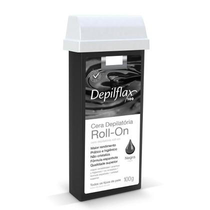 Imagem de Kit Cera Refil Roll On Depilflax Negra 100G 3Un