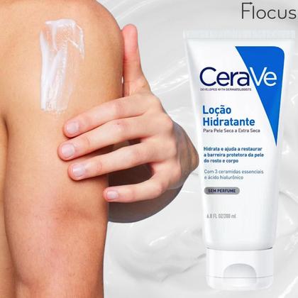 Imagem de Kit CeraVe Loção Hidratante Pele Seca Extra Seca Normal Corporal Facial 200 ml Previne Rugas
