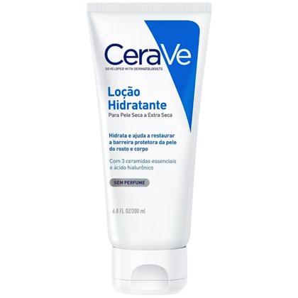 Imagem de Kit CeraVe Loção Hidratante Pele Seca Extra Seca Normal Corporal Facial 200 ml Previne Rugas