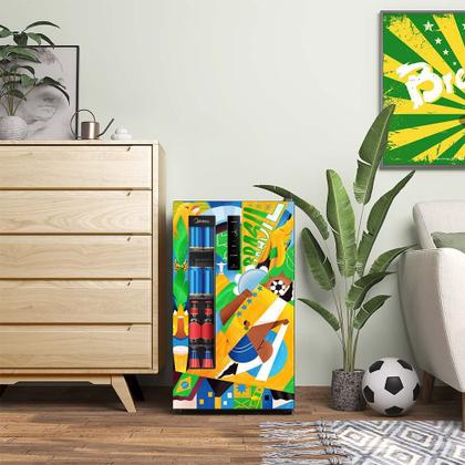 Imagem de Kit Cervejeira Frost Free 82L Prata + Ímã Personalizado Midea