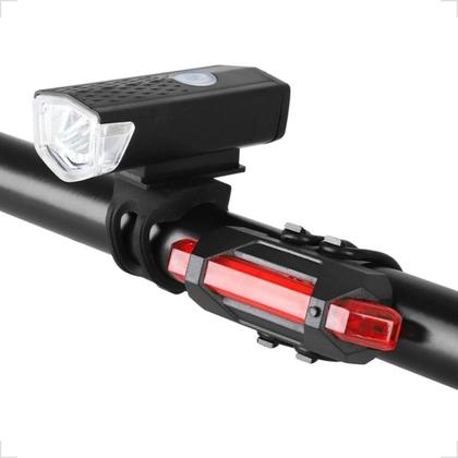 Imagem de Kit Cesta Bike Grande + Desacanso Pezinho Aro 26/29 + Farol E Lanterna Led