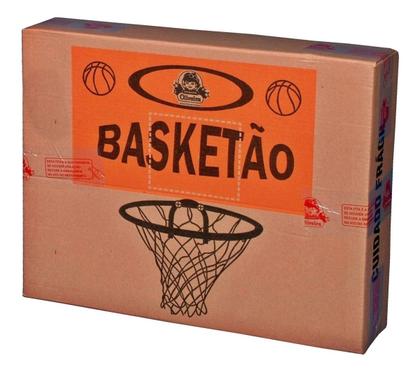Imagem de Kit Cesta Cesto Basquete Mdf + Bola + Bomba Encher