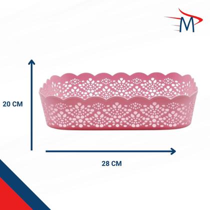 Imagem de Kit Cesta Infantil Organizadora Mandala Rosa Com Saboneteira