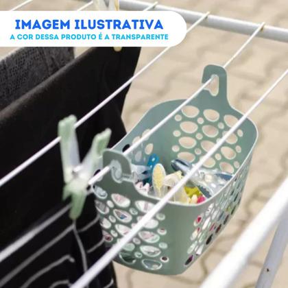 Kit Cesto + 60 Prendedores Pregadores De Roupa Sanremo Imagem de Kit Cesto + 60 Prendedores Pregadores De Roupa Sanremo