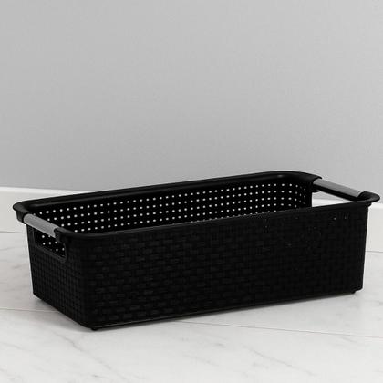 Imagem de Kit Cestos Organizadores Niquelart 01 e 03 Rattan Preto