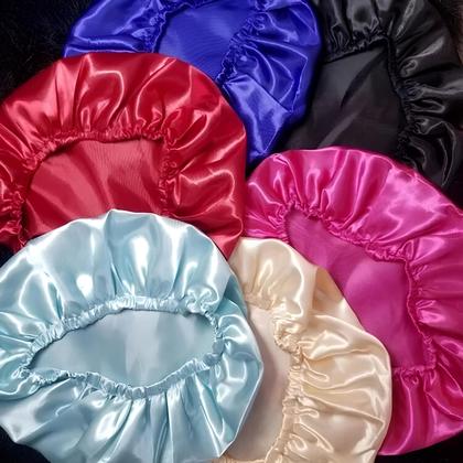 Imagem de Kit Cetim Anti Frizz 2 Fronhas 2 Toucas Cetim 2 Scrunchies