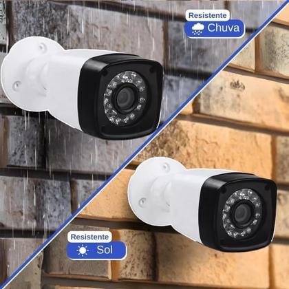 Imagem de Kit Cftv 4 Camera Vigilância 1080p Full Hd Dvr Intelbras 4ch
