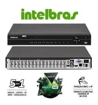Imagem de Kit Cftv Dvr 32 Canais Intelbras 3132mhdx 32 Câmeras Bellet Full Hd 1080p