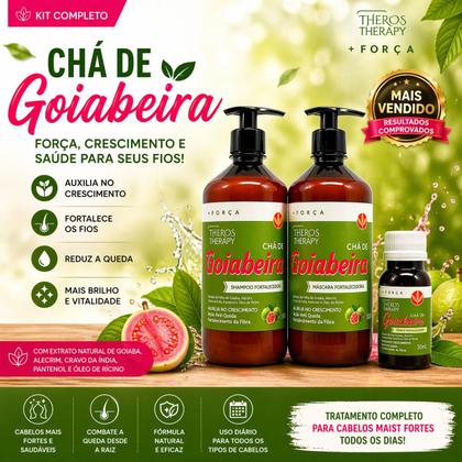 Imagem de Kit Chá De Goiabeira theros therapy antiqueda Capilar Shampoo Máscara goiabeira, extrato de Alecrim e Cravo da Índia