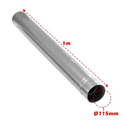 Imagem de Kit Chaminé Para Fogão A Lenha 3 Canos 1m + Joelho + Chapéu Galvanizado 115mm Nº2 - Hedlund