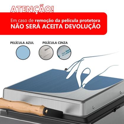 Imagem de KIT - Chapa Gás Inox 80 cm C80P Com Prensa + Kit Gás - Venâncio