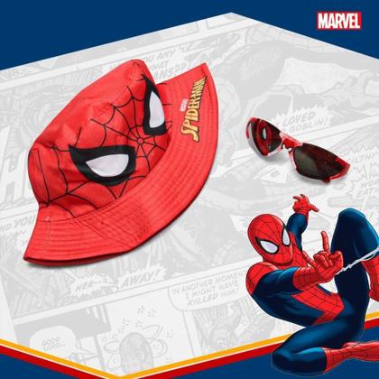 Imagem de Kit Chapéu E Óculos De Sol Homem-Aranha Toyng