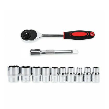 Imagem de Kit Chave Canhão Catraca Soquetes 4MM A 13 MM - Luatek