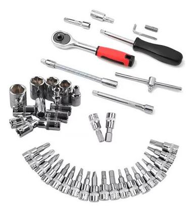 Imagem de Kit Chave Catraca 46 Peças com Soquetes e Chaves Allen Profissional