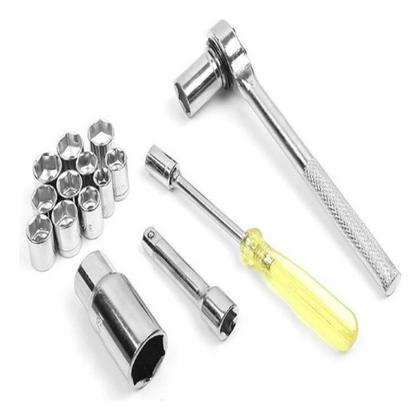 Imagem de Kit Chave Catraca Reversível com Soquetes 40 Peças Maleta Aço Cromado Manutenção, Mecânica, Montagem, Carro e Moto