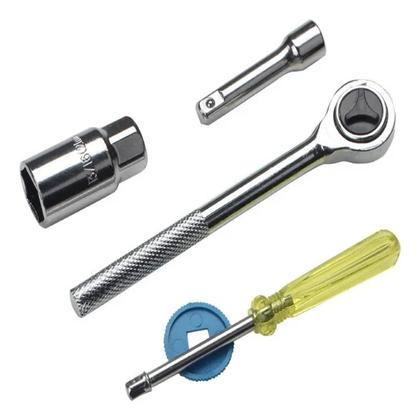 Imagem de Kit Chave Catraca Reversível com Soquetes 40 Peças Maleta Aço Cromado Manutenção, Mecânica, Montagem, Carro e Moto