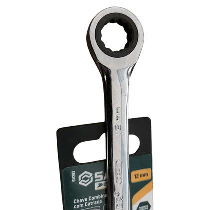 Imagem de Kit Chave Combinada Catraca 12mm 2 Uni - BELZER